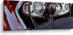 Obraz - Detail automobilu (s hodinami) (90x30 cm)