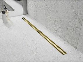 Mexen Flat 360° Slim sprchový žľab 70 cm, zlatá matná, 1A41070