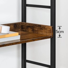 Knihovna Vasagle Selmon 60 cm hnědá/černá