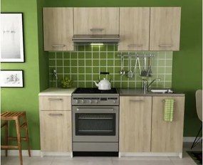 Kuchynský blok Irma, biela/dub sonoma%