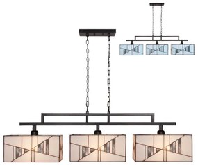 Vitráž minimalistický luster 3 tienidlá Prezent 216 vzor 15
