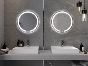 Mexen Rose podsvietené kúpeľňové zrkadlo, okrúhle 60 cm, LED 6000K, protizahmlievanie - 9810-060-060-611-00