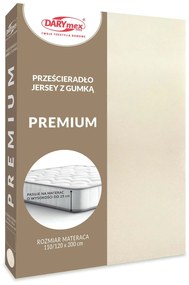 JERSEY PRESTIERADLO PREMIUM 200X220 CM SVETLOBÉŽOVÉ