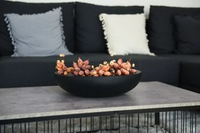 Okrasná miska PLANA, sklolaminát, 43x11 cm, antracit