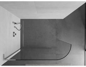 Mexen Kioto L, sprchová zástena Walk-In 80 x 200 cm, 8mm číre sklo, chrómový profil, 800-080-103-01-06