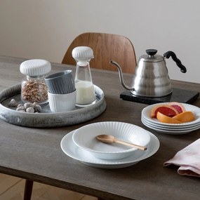 Biely porcelánový polievkový tanier Kähler Design Hammershoi, ⌀ 21 cm