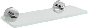 Sapho Sapho, X-ROUND sklenená polica 200mm, chróm/čiré sklo, XR009-12
