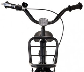vidaXL Detský bicykel s predným nosičom 18 palcový čierny a oranžový-