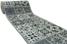Protišmykový behúň Patchwork - sivý