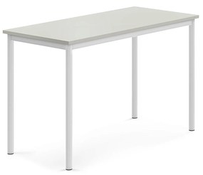 Stôl BORÅS, 1200x600x760 mm, laminát - šedá, biela