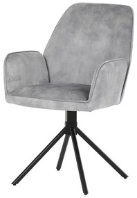 Autronic BONTEC Jedálenská stolička, čierna, zamatová látka, HC-511 BK4 Farba: Šedá