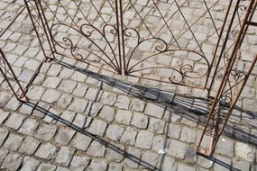 Oblúk na ruže Mel s bránkou - Hnedá antik