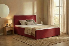 Postel TONY 180x200 cm Červená S matracom