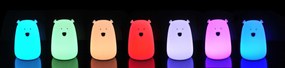 PLX Detská nočná lampa LED OHIO, 0,4 W, teplá biela, RGB, ružová
