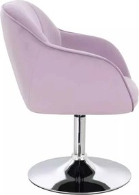 LuxuryForm DESIGN Stolička AVOLA VELUR na striebornom tanieri - levanduľa