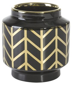 KERAMICKÁ VÁZA EMERA1 (03) (FI) 12X13 CM ČIERNA