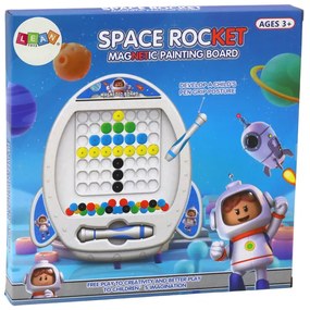 Lean Toys Magnetická tabuľa Vesmírna Raketa