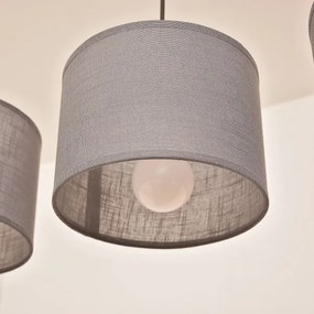 Luster na lanku ALBA 3xE27/15W/230V, sivý