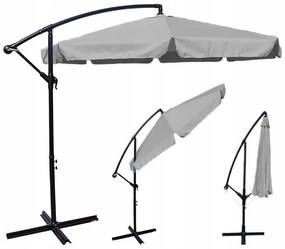 TRENDIE Záhradný slnečník Summer -  svetlo sivý 300 cm