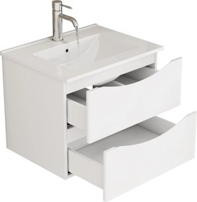 Závesná skrinka pod umývadlo Houseland Bravio 60 cm biela
