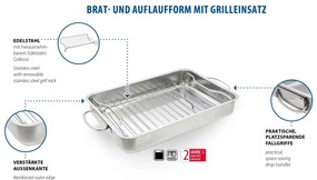 Elo 53434 Basic Nerezový pekáč s grilovacím roštom34 x 24 x 5,5 cm