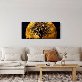 Obraz mesiace a siluet (120x50 cm)