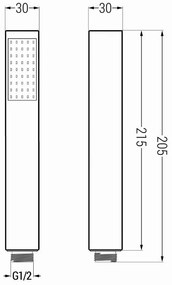Mexen príslušenstvo - 1-bodový ručný sprchový set R-77, čierna, 785776053-70