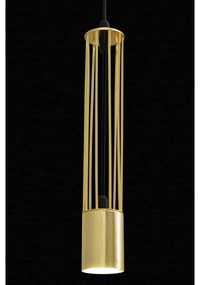 LED Luster na lanku BARS 3xGU10/4,8W/230V zlatá/čierna