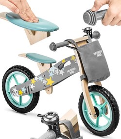 Modré detské odrážadlo so zvončekom