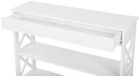 Konzolový stolík so zásuvkou biely MONTGOMERY Beliani