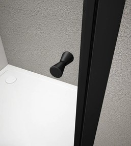 Aqualine Aqualine, AGGA BLACK štvorcová sprchová zástena 900x900mm, číre sklo, BLF909