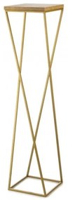 Stojan na kvety LOFT 100x24 cm zlatá/hnedá