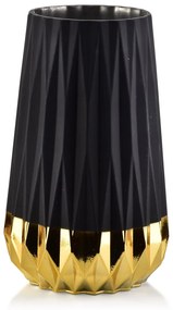 Mondex Sklenená váza Serenite 20,5 cm čierna/zlatá