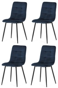Sada jedálenských stoličiek CT-281 BLUE4, 4 ks