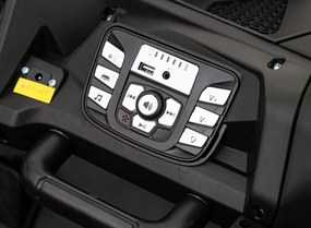 Ramiz Silná pretekárska štvorkolka pre 2 deti Zelená + Bezkartáčový motor + Nafukovacie kolesá + LED zvuk