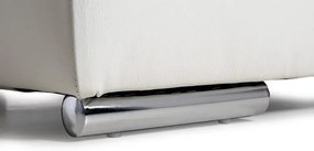 Kožený taburet LOREN II, biela (madras - 122 white)