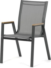 Záhradná stolička Autronic kov Šedá AZC-S1050 GREY
