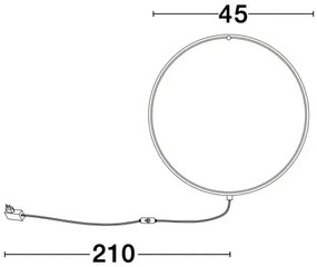 LED nástenné svietidlo Ring 18W 79 zlaté