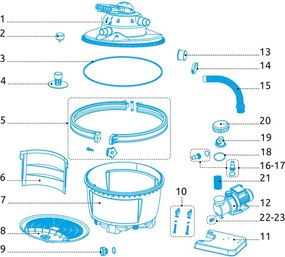 Marimex | Veko filtr. nádoby Prostar - komplet | 10604158