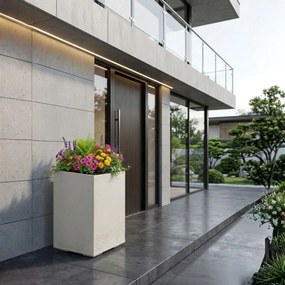 Květináč na kolečkách BETONIQUE 60x40 cm beton béžový