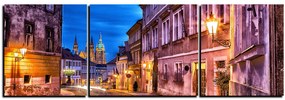 Obraz na plátne - Magické nočné staré mesto - panoráma 5258C (150x50 cm)