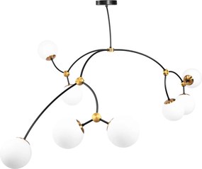 Toolight Toolight, stropné svietidlo 8xG9 APP1673-8CP, čierna-zlatá, OSW-05869