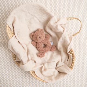 Bieco - Textilná hrkálka - medvedík Mika