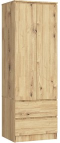 Šatníková skriňa Surgimiento (dub artisan). Akcia -22%. Vlastná spoľahlivá doprava až k Vám domov. 1128803