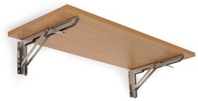 Nástenná polica, sklopná, 800 x 220 mm, buk