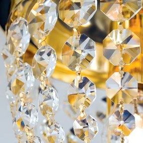 Orion DLU 1840/26-Krištáľové str. svietidlo PLAFOND 1xE27/40W/230V pr.26 cm zlatá