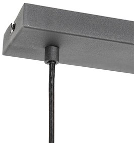 Moderné závesné svietidlo čierne 4-žiarovkové - Saffira