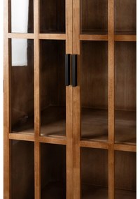 Vitrína z kaučukového dreva v prírodnej farbe 80x140x38 cm Yaz – White Label