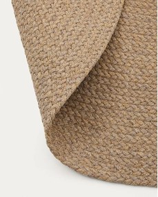 Béžový okrúhly vnútorný a vonkajší koberec z recyklovaných vlákien ø 150 cm Despas – Kave Home