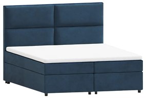Tmavomodrá boxspring posteľ s úložným priestorom 140x200 cm Rico – Ropez